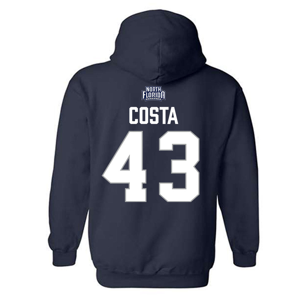 UNF - NCAA Baseball : John Costa - Classic Shersey Hooded Sweatshirt-1
