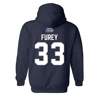UNF - NCAA Baseball : Ryan Furey - Classic Shersey Hooded Sweatshirt-1
