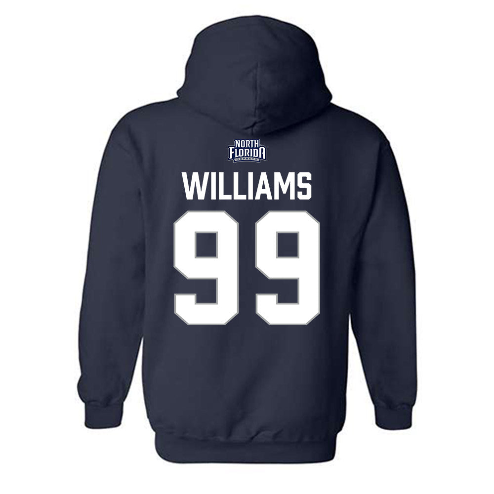 UNF - NCAA Men's Soccer : Caden Williams - Classic Shersey Hooded Sweatshirt-1