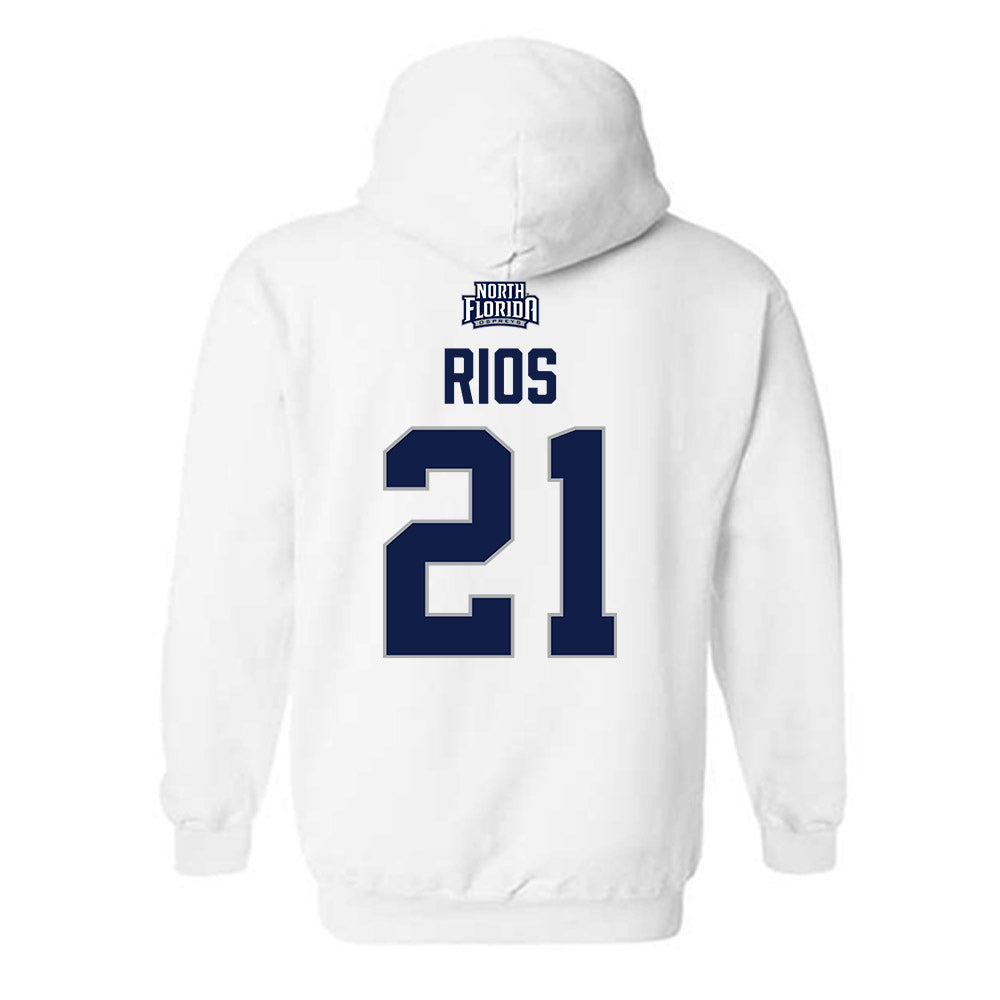 UNF - NCAA Men's Soccer : Rafa Rios - Classic Shersey Hooded Sweatshirt-1
