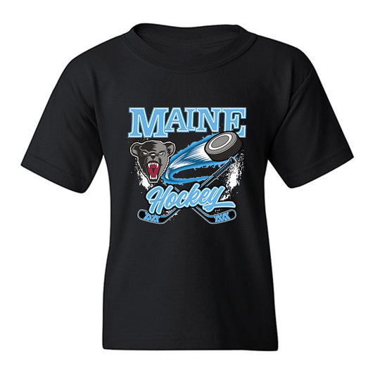 Maine - NCAA Men's Ice Hockey : Max Scott - Vintage Hockey Youth T-Shirt-0