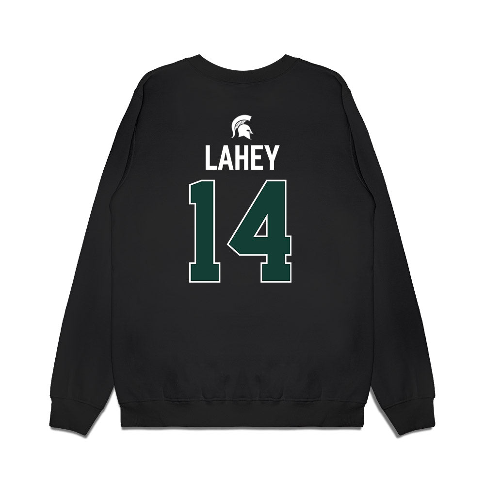 Michigan State - NCAA Men's Ice Hockey : Matt Lahey - Vintage Premium Crewneck Sweatshirt-1