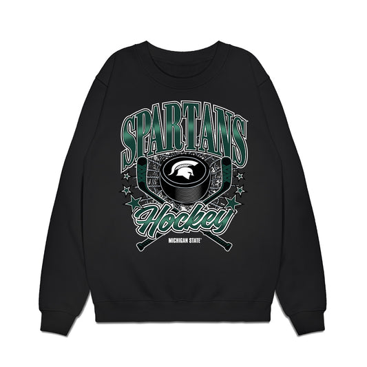 Michigan State - NCAA Men's Ice Hockey : Dolan Gilbert - Vintage Premium Crewneck Sweatshirt-0