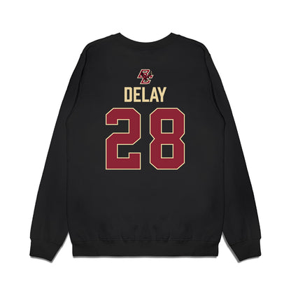Boston College - NCAA Men's Ice Hockey : Tim Delay - Vintage Shersey Premium Crewneck Sweatshirt-1