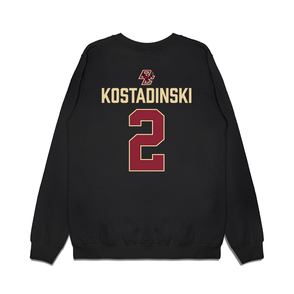 Boston College - NCAA Men's Ice Hockey : Kristian Kostadinski - Vintage Shersey Premium Crewneck Sweatshirt-1