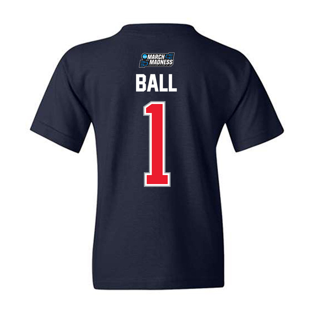UConn - NCAA Men's Basketball : Solo Ball - NCAA® March Madness® 2026 Youth T-Shirt-1
