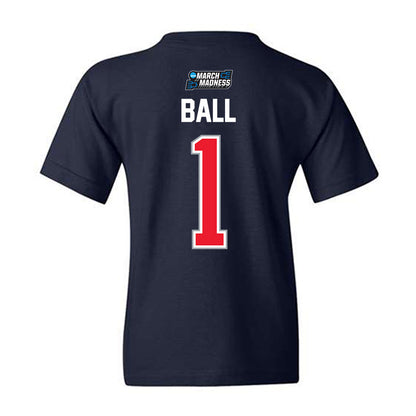 UConn - NCAA Men's Basketball : Solo Ball - NCAA® March Madness® 2026 Youth T-Shirt-1