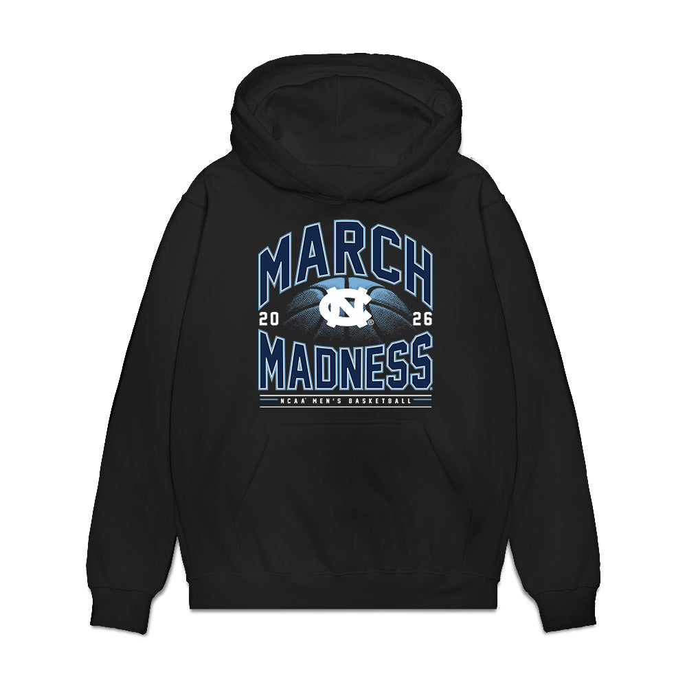 UNC - NCAA Men's Basketball : Isaiah Denis - NCAA® March Madness® 2026 Premium Hooded Sweatshirt-0