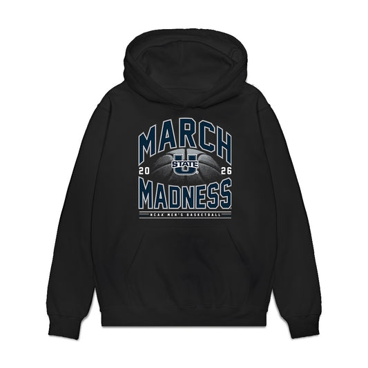 Utah State - NCAA Men's Basketball : Kingston Tosi - NCAA® March Madness® 2026 Premium Hooded Sweatshirt-0