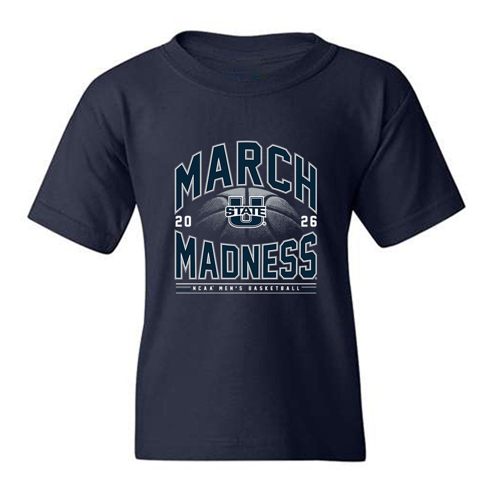 Utah State - NCAA Men's Basketball : Mj Collins Jr - NCAA® March Madness® 2026 Youth T-Shirt-0