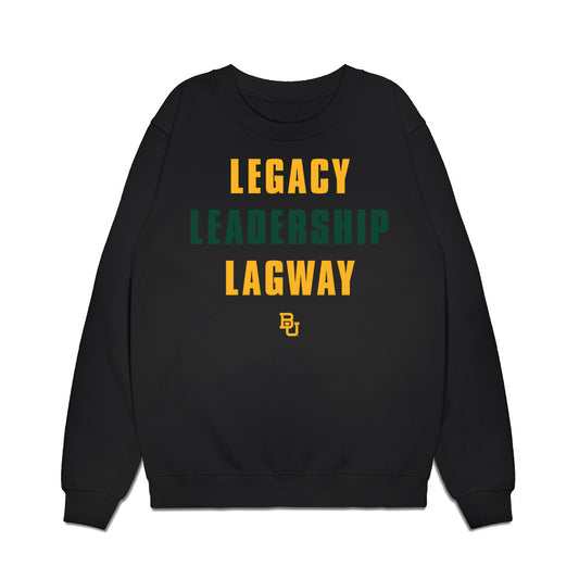 Baylor - NCAA Football : DJ Lagway - Legacy Leadership Lagway Premium Crewneck Sweatshirt-0