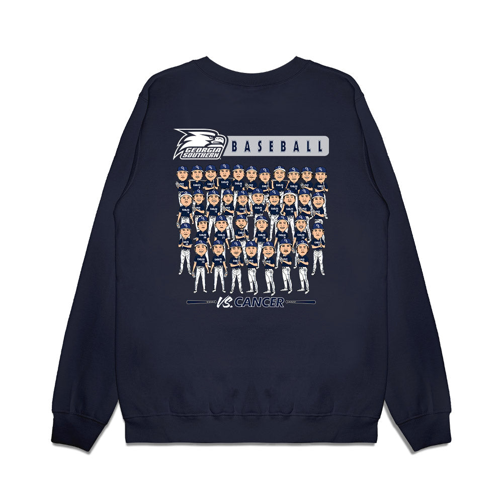 Georgia Southern - NCAA Baseball : Eagles vs Cancer Premium Crewneck Sweatshirt-1