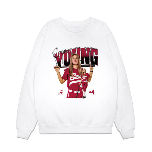 Alabama - NCAA Softball : Jena Young - Collage Premium Crewneck Sweatshirt-0