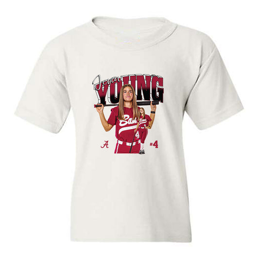 Alabama - NCAA Softball : Jena Young - Collage Youth T-Shirt-0