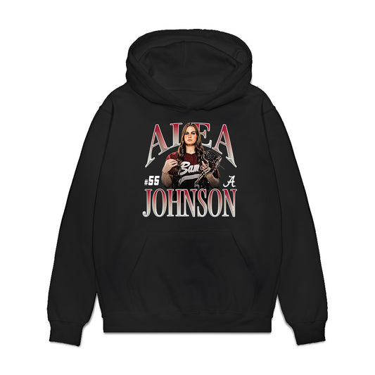 Alabama - NCAA Softball : Alea Johnson - Collage Premium Hooded Sweatshirt-0