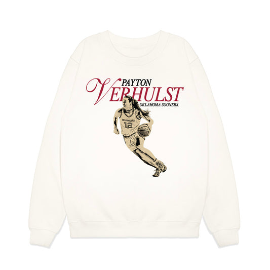 Oklahoma - NCAA Women's Basketball : Payton Verhulst - Legacy Premium Crewneck Sweatshirt-0
