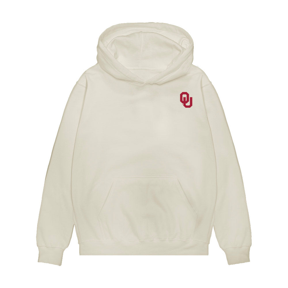 Oklahoma - NCAA Women's Basketball : Payton Verhulst - Cutout Collage Premium Hooded Sweatshirt-0