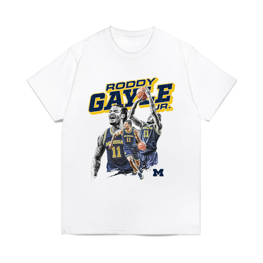 Michigan - NCAA Men's Basketball : Roddy Gayle Jr - Collage Comfort Colors T-Shirt-0