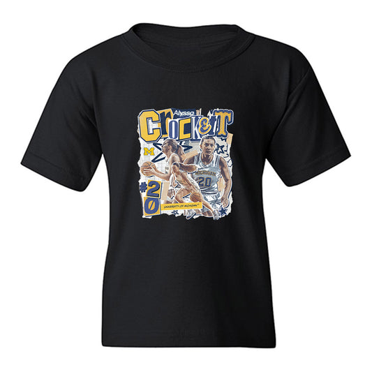 Michigan - NCAA Women's Basketball : Alyssa Crockett - Collage Youth T-Shirt-0