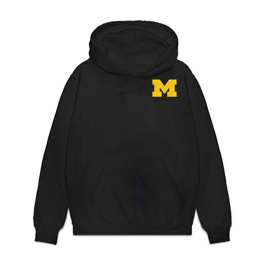 Michigan - NCAA Women's Basketball : Alyssa Crockett - Collage Premium Hooded Sweatshirt-0