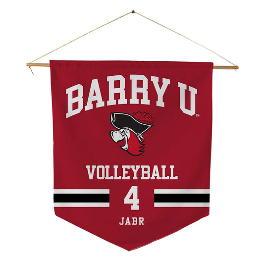 Barry - NCAA Men's Volleyball : Zachary Jabr - Pennant - 18" x 21"-0