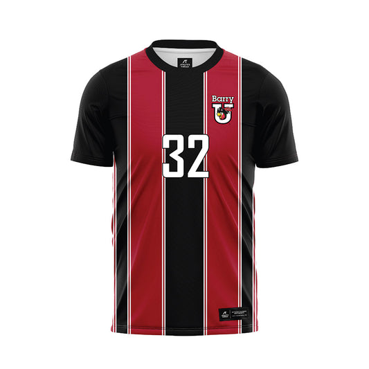 Barry - NCAA Men's Soccer : Agustin Malec - Black Soccer Jersey-0