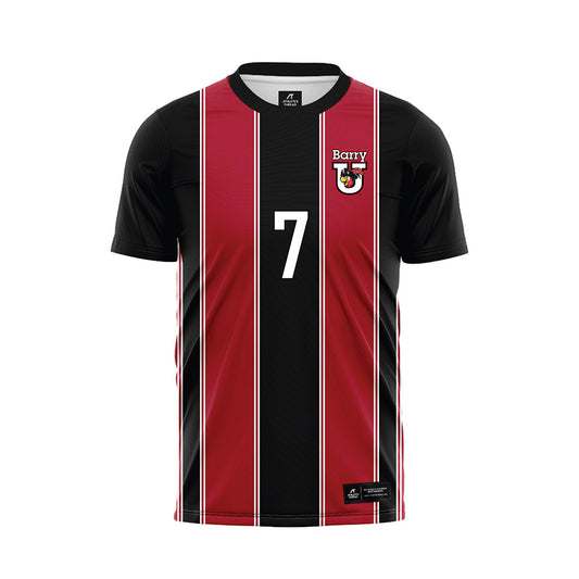 Barry - NCAA Men's Soccer : Zeljko Stanojevic - Black Soccer Jersey-0