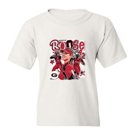 Georgia - NCAA Softball : Keirstin Roose - Cutout Collage Youth T-Shirt-0