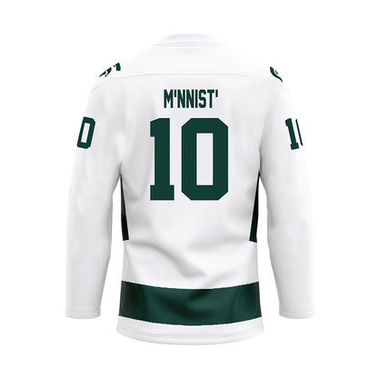 Michigan State - NCAA Men's Ice Hockey : Tommi M'nnist' - White Hockey Jersey-1