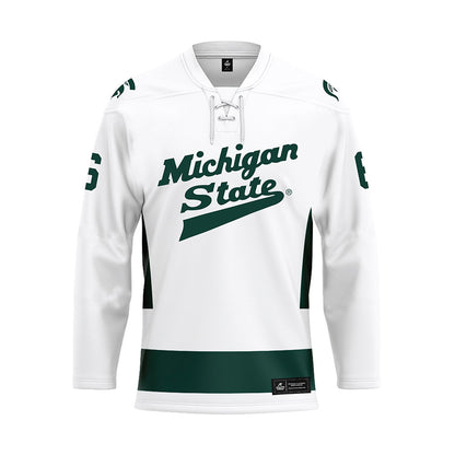 Michigan State - NCAA Men's Ice Hockey : Cole Ward - White Hockey Jersey-0