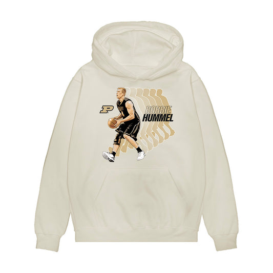 Purdue - NCAA Men's Basketball Legends : Robbie Hummel - Caricature Premium Hooded Sweatshirt-0