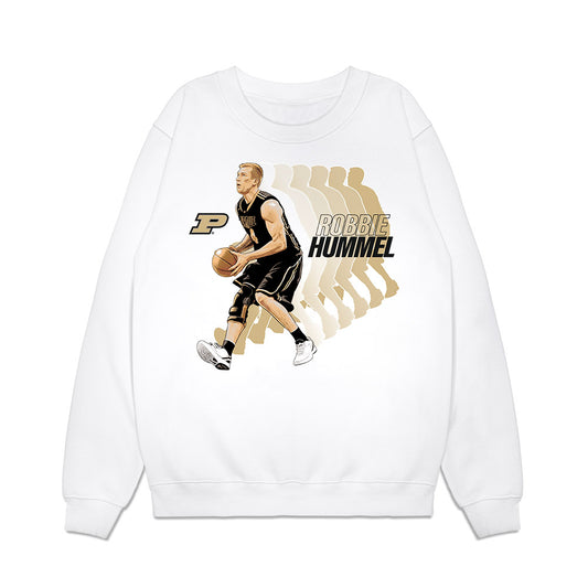 Purdue - NCAA Men's Basketball Legends : Robbie Hummel - Caricature Premium Crewneck Sweatshirt-0