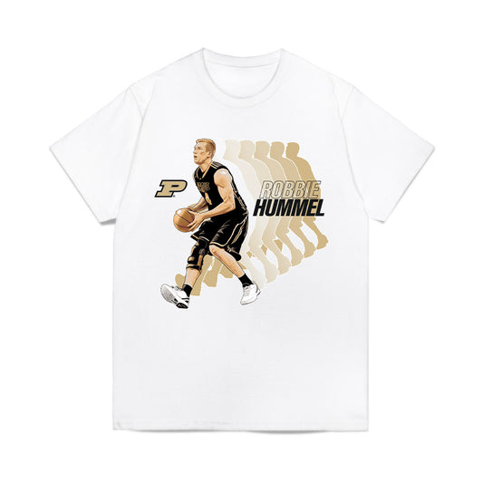 Purdue - NCAA Men's Basketball Legends : Robbie Hummel - Caricature Comfort Colors T-Shirt-0