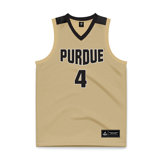 Purdue - NCAA Men's Basketball Legends : Robbie Hummel - Old Gold Basketball Jersey-0