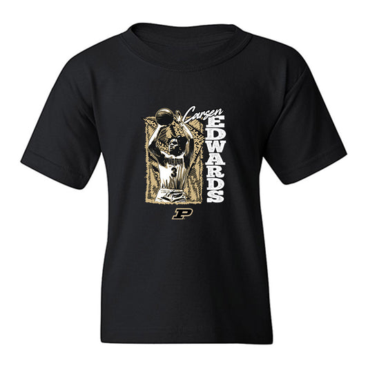 Purdue - NCAA Men's Basketball Legends : Carsen Edwards - Mono Youth T-Shirt-0