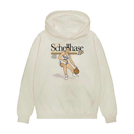 Purdue - NCAA Men's Basketball Legends : Dave Schellhase - Caricature Premium Hooded Sweatshirt-0