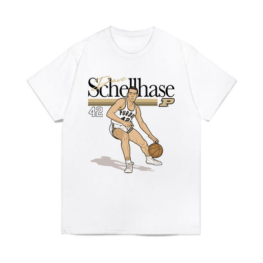 Purdue - NCAA Men's Basketball Legends : Dave Schellhase - Caricature Comfort Colors T-Shirt-0