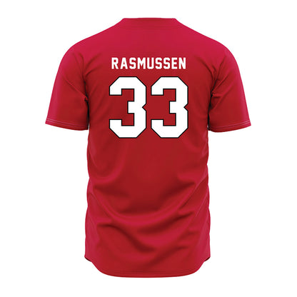 Miami of Ohio - NCAA Baseball : Jamie Rasmussen - Red Jersey-1