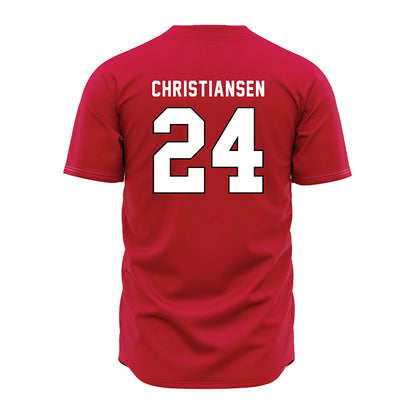 Miami of Ohio - NCAA Baseball : Hayden Christiansen - Red Jersey-1