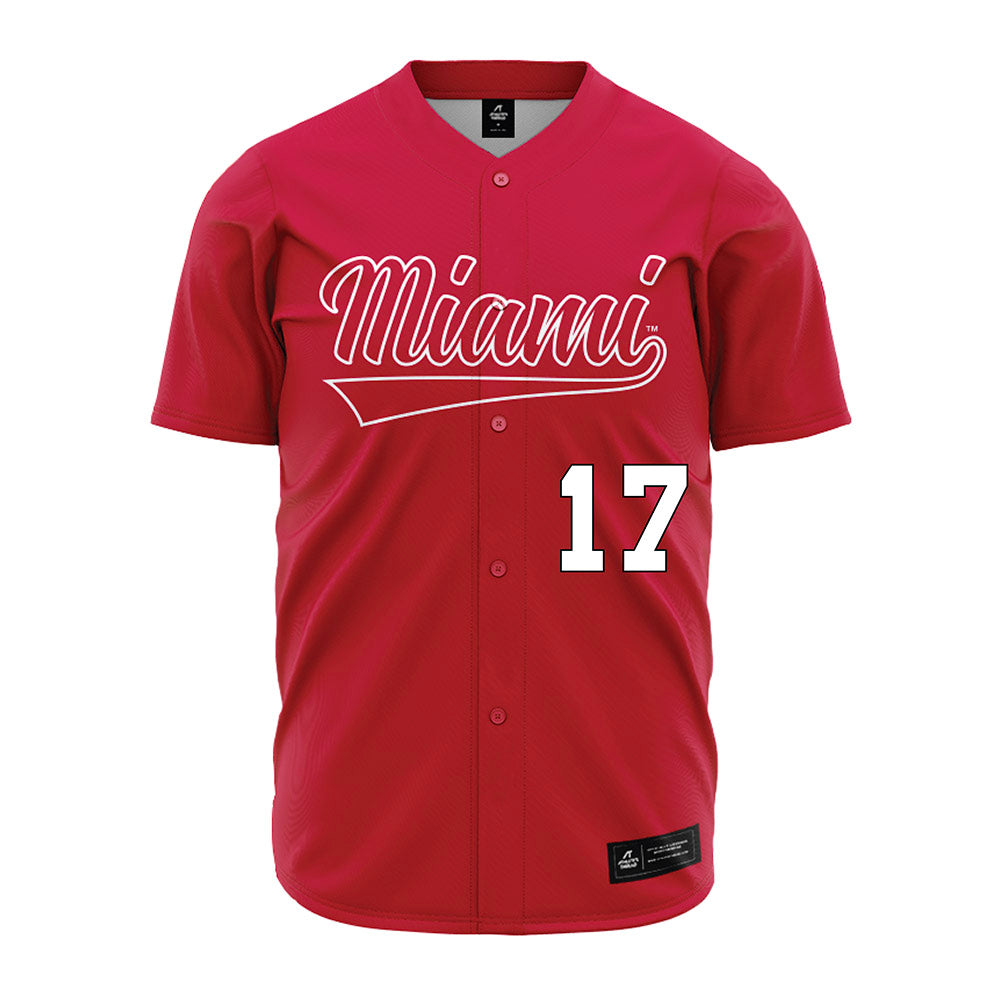 Miami of Ohio - NCAA Baseball : Cole Pauley - Red Jersey-0