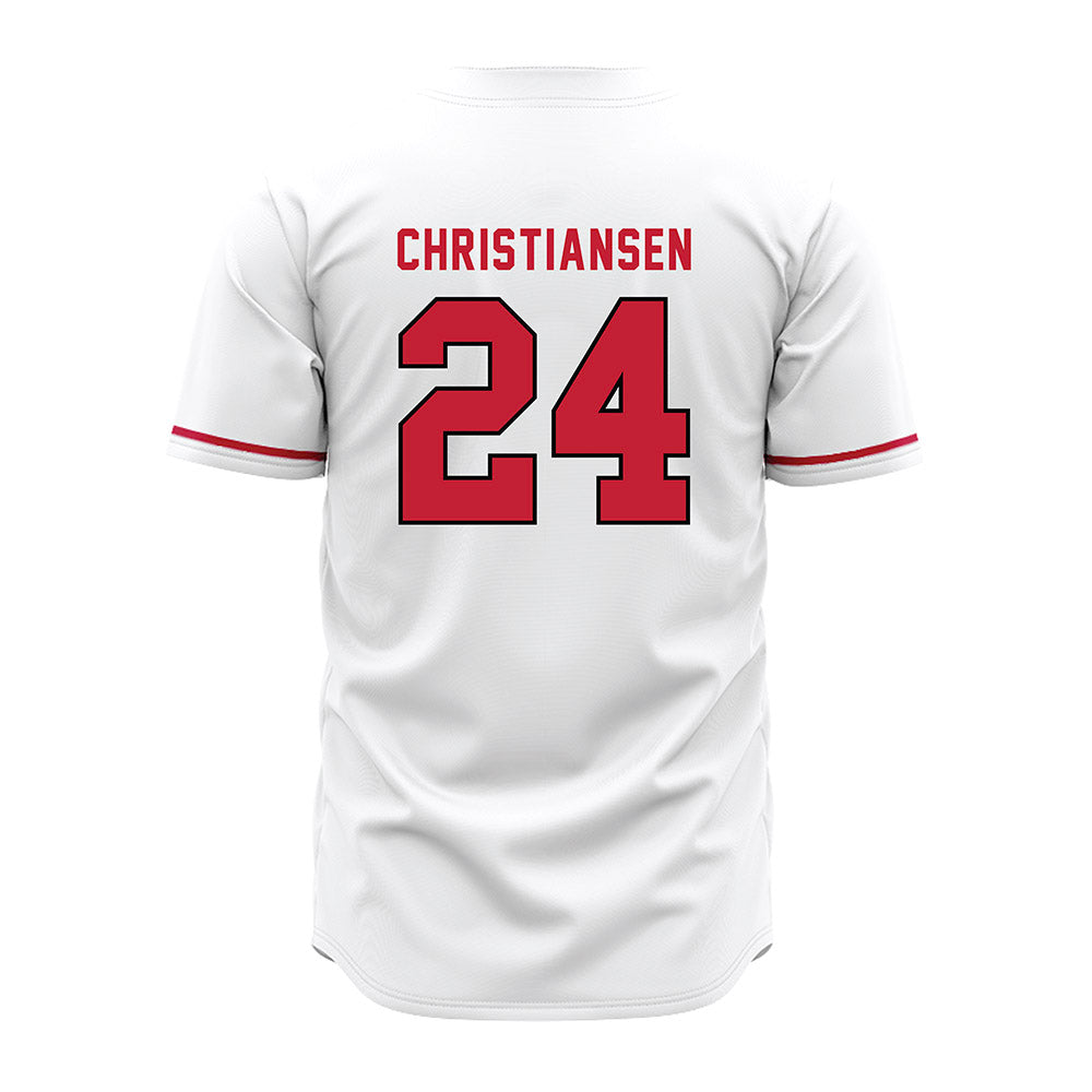 Miami of Ohio - NCAA Baseball : Hayden Christiansen - White Jersey-1