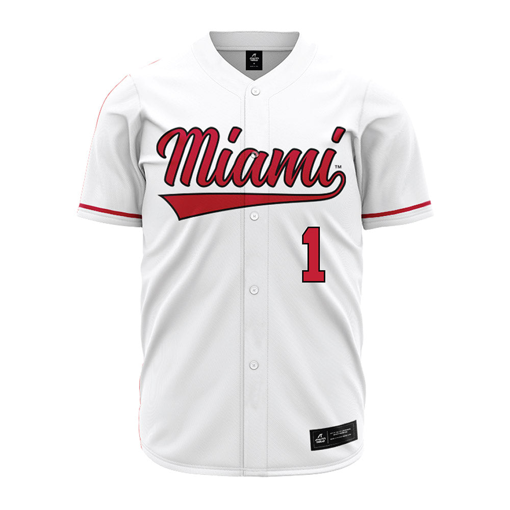 Miami of Ohio - NCAA Baseball : Taylor Echols - White Jersey-0