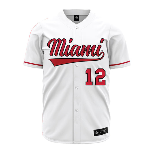 Miami of Ohio - NCAA Baseball : Marcus Dierks - White Jersey-0
