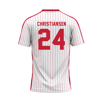 Miami of Ohio - NCAA Baseball : Hayden Christiansen - Pinstripe Baseball Jersey-1