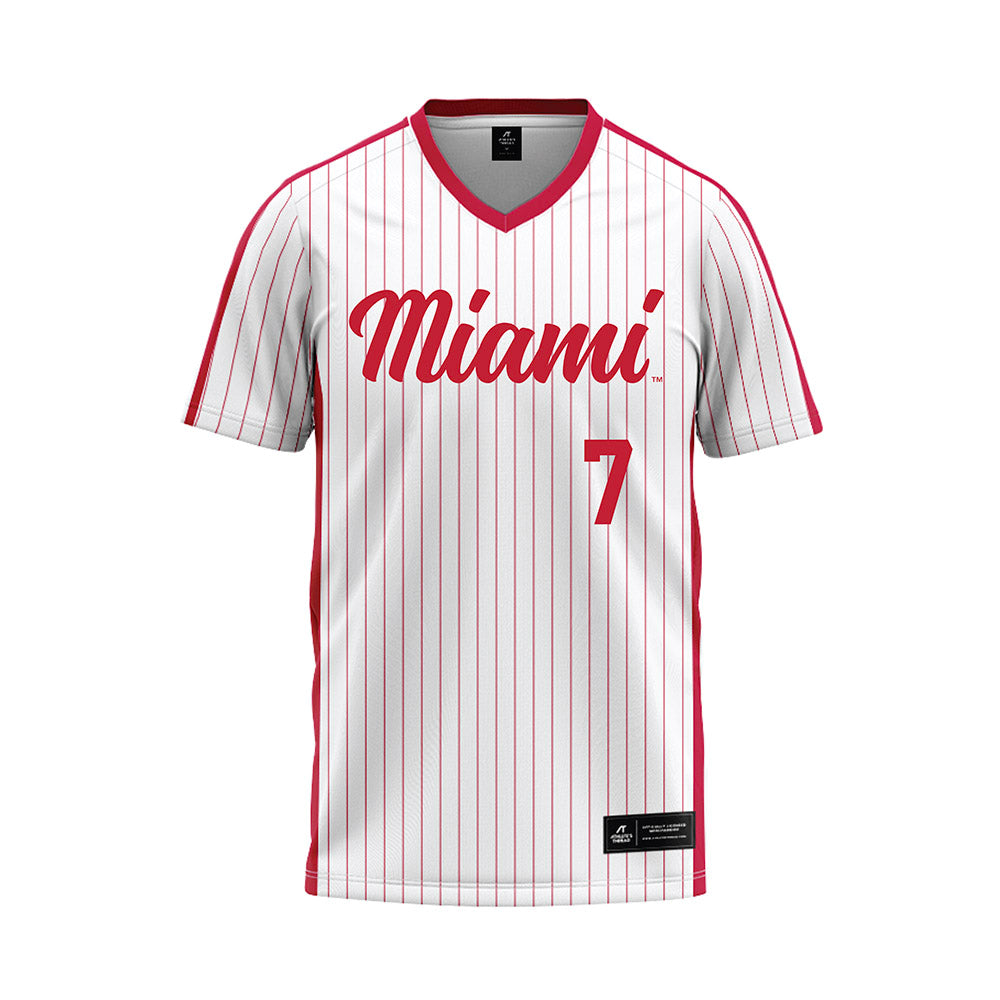 Miami of Ohio - NCAA Baseball : Carson Byers - Pinstripe Baseball Jersey-0