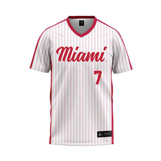 Miami of Ohio - NCAA Baseball : Carson Byers - Pinstripe Baseball Jersey-0