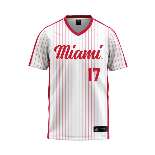 Miami of Ohio - NCAA Baseball : Cole Pauley - Pinstripe Baseball Jersey-0
