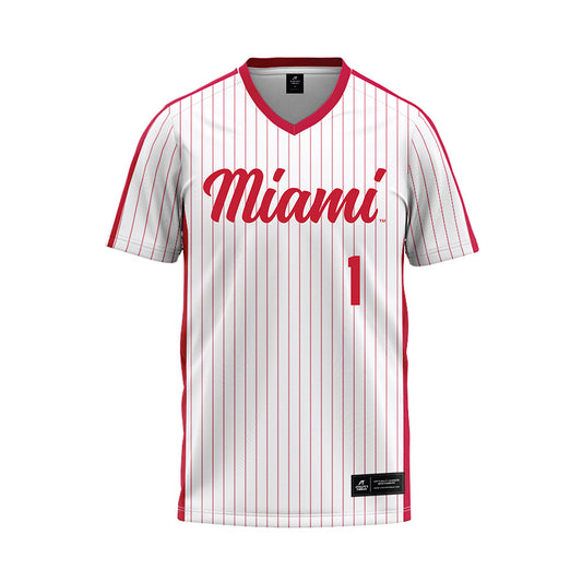 Miami of Ohio - NCAA Baseball : Taylor Echols - Pinstripe Baseball Jersey-0