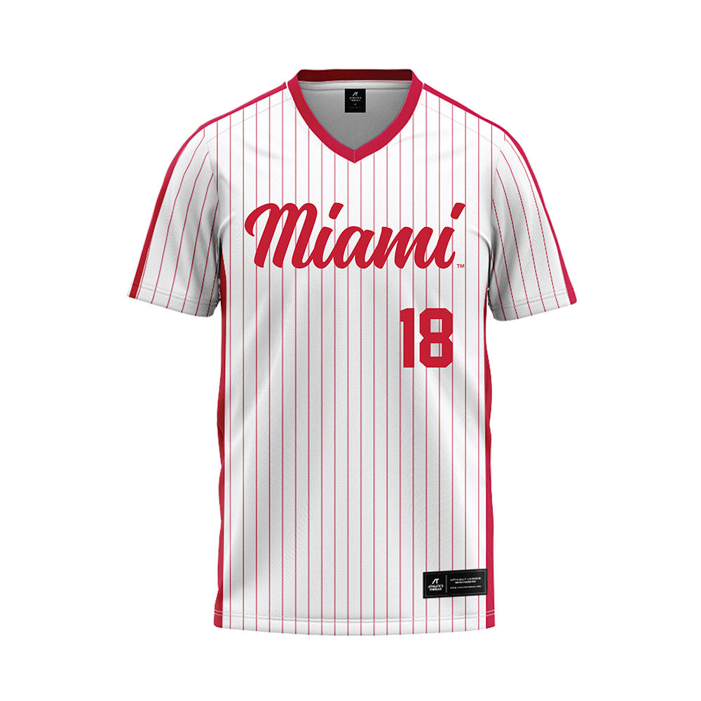 Miami of Ohio - NCAA Baseball : Jack Geiser - Pinstripe Baseball Jersey-0