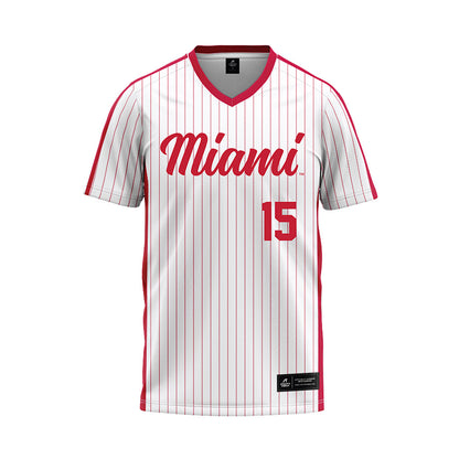 Miami of Ohio - NCAA Baseball : Keenan Proctor - Pinstripe Baseball Jersey-0
